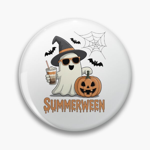 Item preview, Summerween Vibes Ghost Pumpkin Spooky Beach Summer Halloween designed and sold by VENOM0RIOT.