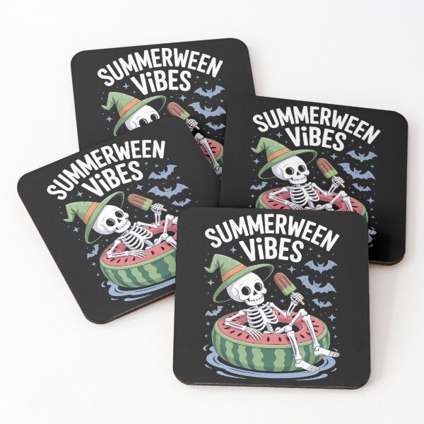 Item preview, Summerween Vibes Spooky Skeleton Halloween Beach Watermelon designed and sold by VENOM0RIOT.