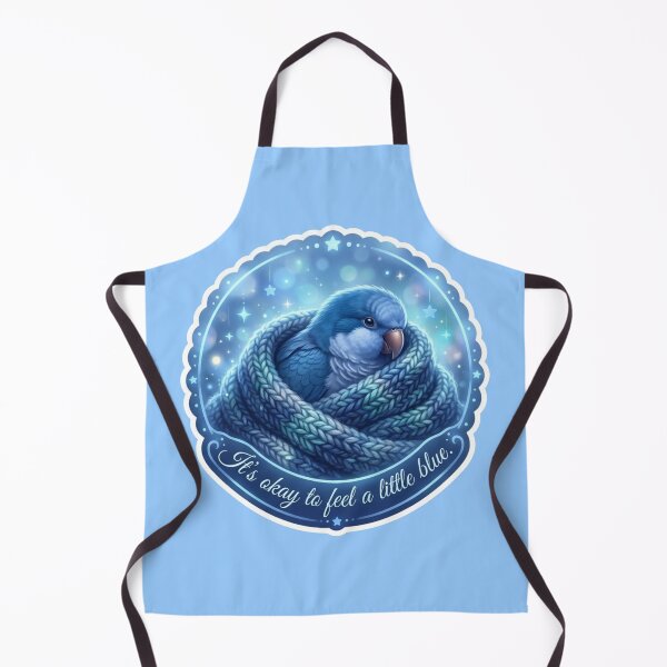 Item preview, Cozy Blue Aesthetic Quaker Parrot: It’s Okay to Feel a Little Blue designed and sold by Paws And Pause.
