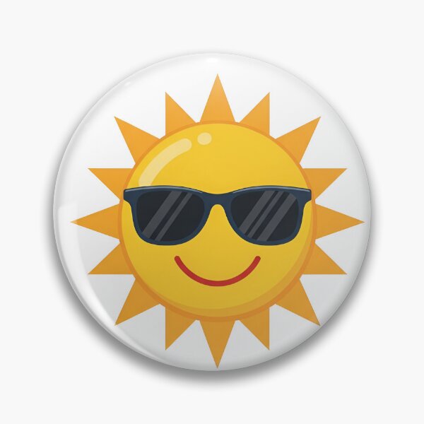 Item preview, A happy sun character wearing trendy shades on a solid black background. designed and sold by VerizalShop.