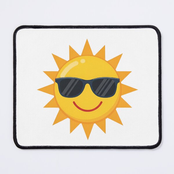 Item preview, A happy sun character wearing trendy shades on a solid black background. designed and sold by VerizalShop.