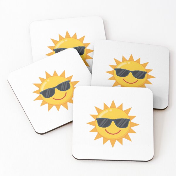 Item preview, A happy sun character wearing trendy shades on a solid black background. designed and sold by VerizalShop.