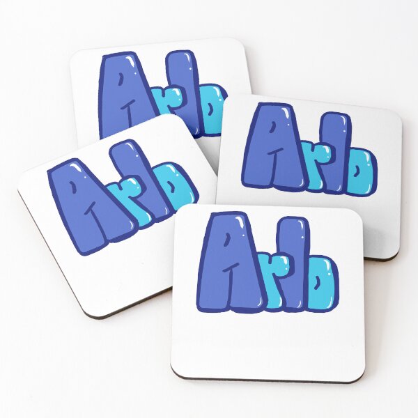 Item preview, Arlo name in blue bubble letters. Top 10 best personalized gifts for boys and men named Arlo designed and sold by Artonmytee.