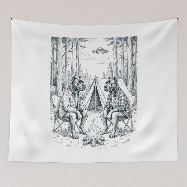 Item preview, Vintage Cane Corso Camping UFO Dog Mom Dad Lover designed and sold by TerryConnells.