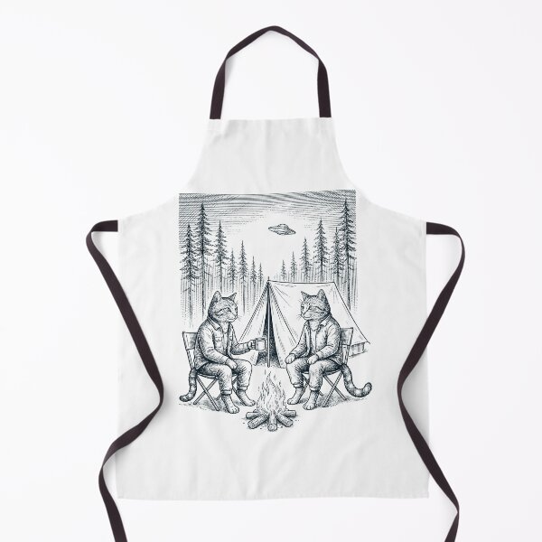 Item preview, Vintage Cat Camping UFO Animal Lover designed and sold by TerryConnells.