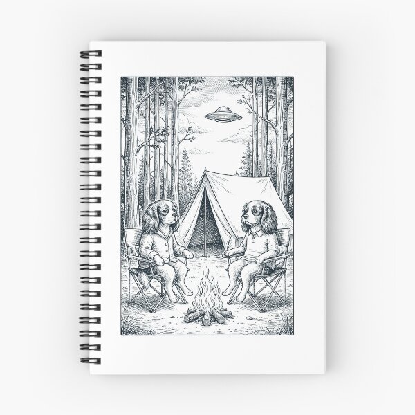 Item preview, Vintage Cavalier King Charles Spaniel Camping UFO Dog Mom Dad Lover designed and sold by TerryConnells.