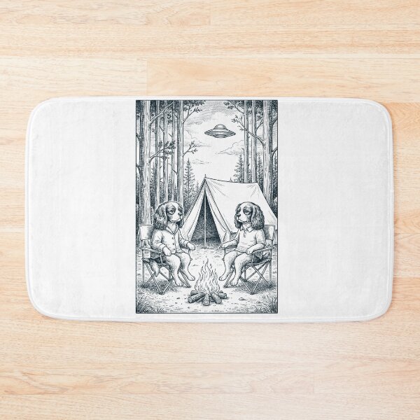 Item preview, Vintage Cavalier King Charles Spaniel Camping UFO Dog Mom Dad Lover designed and sold by TerryConnells.