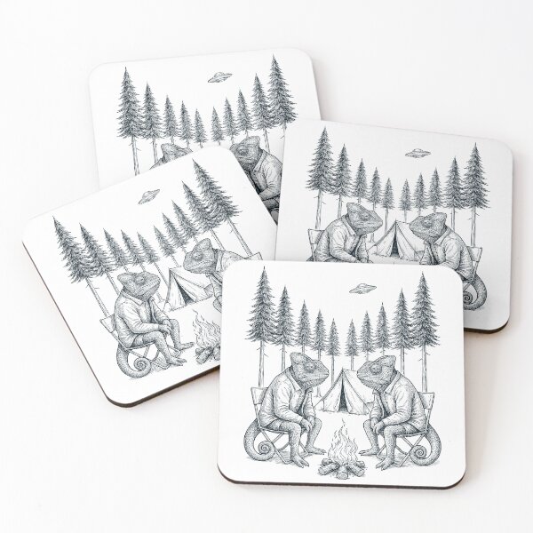 Item preview, Amante de los animales, del camping vintage con camaleones y ovnis. designed and sold by TerryConnells.