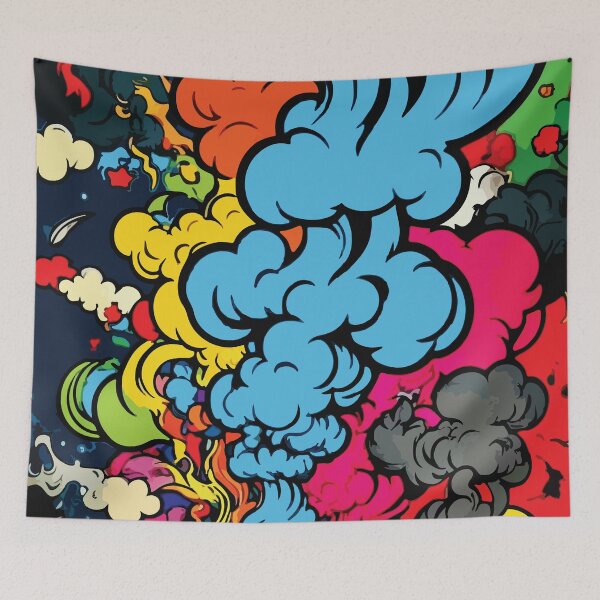 Item preview, Colorful Graffiti Smoke Explosion designed and sold by BrownHorse90s.