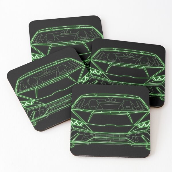 Item preview, Modern V10 Wedge Shaped Italian Track Supercar Synthwave Art designed and sold by KeremYurtseven.
