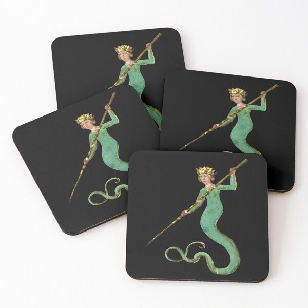 Item preview, Bizarre Medieval Marginalia Mermaid Art designed and sold by vqlpzeutv73.