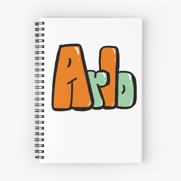 Item preview, Arlo name in orange and sage green bubble letters. Top 10 best personalized gifts for boys and men named Arlo designed and sold by Artonmytee.