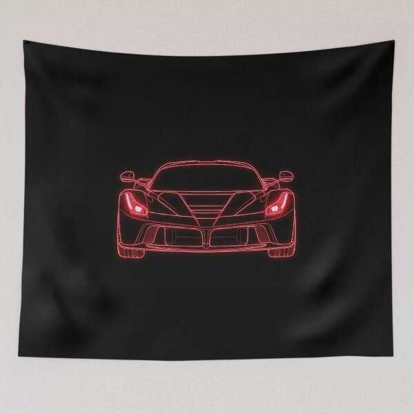 Item preview, The Holy Trinity V12 Hybrid Italian Hypercar Glowing Poster designed and sold by KeremYurtseven.