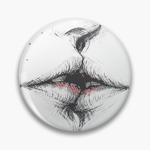 Item preview, A bold black-ink sketch of lips releasing a burst of bright, multicolored hearts, conveying love, passion, and playful artistic energy designed and sold by Dejbar.