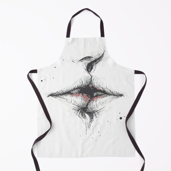 Item preview, A bold black-ink sketch of lips releasing a burst of bright, multicolored hearts, conveying love, passion, and playful artistic energy designed and sold by Dejbar.