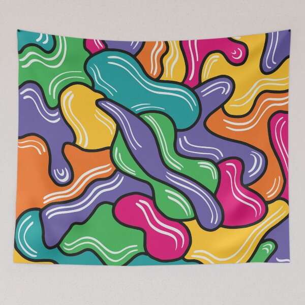 Item preview, 70s Groovy Abstract Liquid Pattern designed and sold by BrownHorse90s.