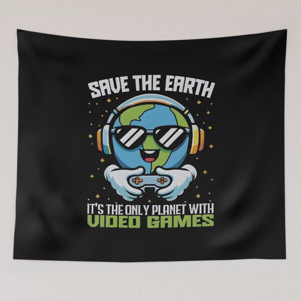 Item preview, Save the Earth Cartoon Earth Gaming designed and sold by Ctiborbrabec.