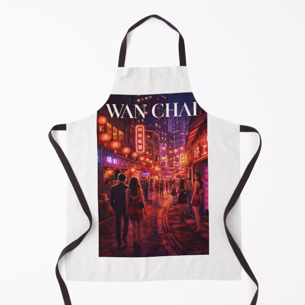Item preview, Wan Chai Hong Kong Night Street with Neon Signs and Urban Skyline designed and sold by Places On Earth.