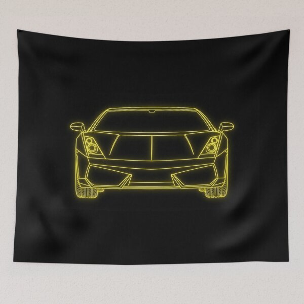 Item preview, Purist Rear-Wheel Drive V10 Italian Exotic Synthwave Outline designed and sold by KeremYurtseven.