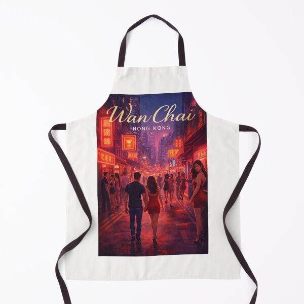 Item preview, Wan Chai Hong Kong Cityscape with Nightlife and Victoria Harbour Skyline designed and sold by Places On Earth.