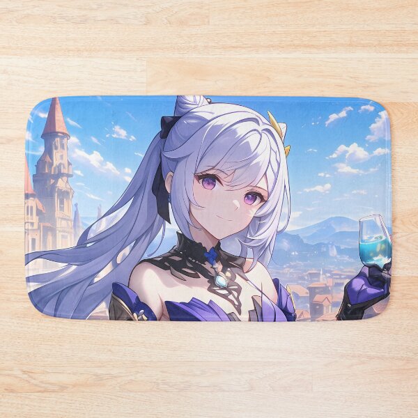 Item preview, Keqing Genshin Impact Elegant Violet Dress City Balcony Sunset designed and sold by Tokyonomad.