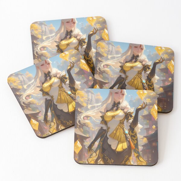 Item preview, Ningguang Genshin Impact Geo Elegance In Liyue Golden Light designed and sold by Tokyonomad.