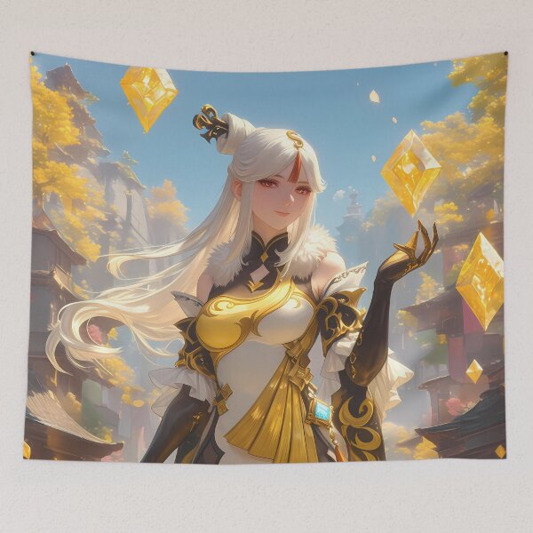 Item preview, Ningguang Genshin Impact Geo Elegance In Liyue Golden Light designed and sold by Tokyonomad.