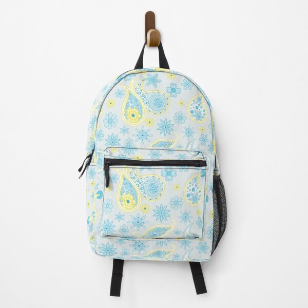 Item preview, Seamless  blue and yellow paisley pattern on a blue background designed and sold by ChaReePat.