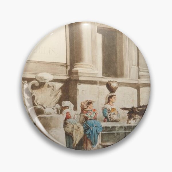 Item preview, A group of country people gathered by a water trough designed and sold by SharonTheFirst.