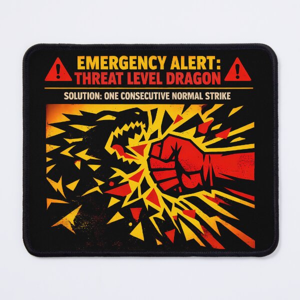 Item preview, Threat Level Dragon Emergency Alert Warning designed and sold by agearb.
