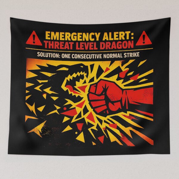 Item preview, Threat Level Dragon Emergency Alert Warning designed and sold by agearb.