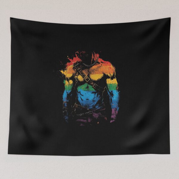 Item preview, Pride Leather Bear Muscular Man - Gay Erotic Art designed and sold by InkDazzle.