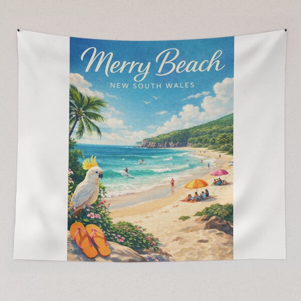 Item preview, Merry Beach New South Wales Kioloa Murramarang National Park South Coast Australia designed and sold by Places On Earth.