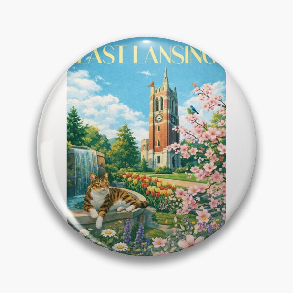 Item preview, East Lansing Michigan Michigan State University Beaumont Tower Ingham County designed and sold by Places On Earth.