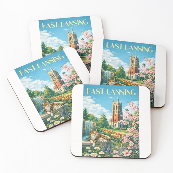 Item preview, East Lansing Michigan Michigan State University Beaumont Tower Ingham County designed and sold by Places On Earth.