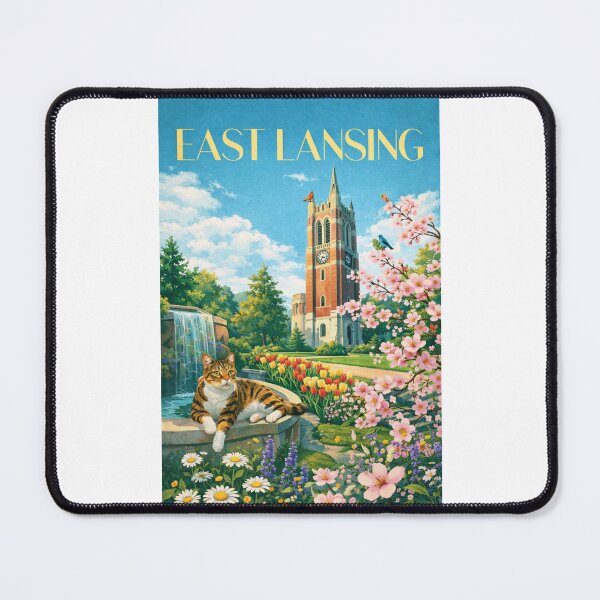 Item preview, East Lansing Michigan Michigan State University Beaumont Tower Ingham County designed and sold by Places On Earth.