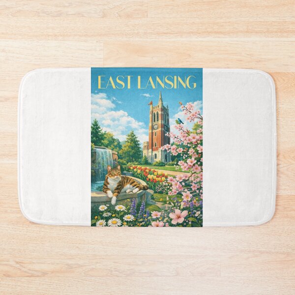Item preview, East Lansing Michigan Michigan State University Beaumont Tower Ingham County designed and sold by Places On Earth.