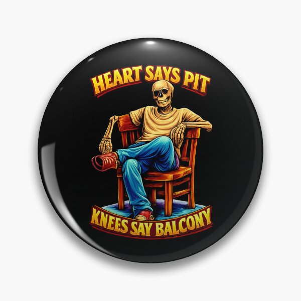 Item preview, Funny Concert Shirt – Heart Says Pit Knees Say Balcony, Live Music Humor Tee designed and sold by Societit.