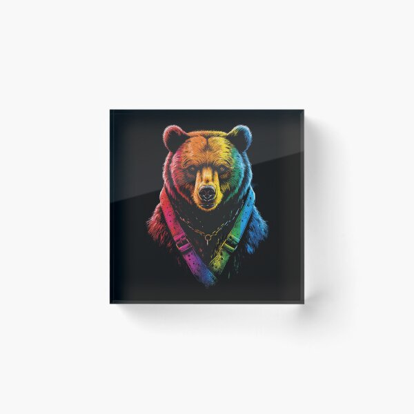 Item preview, Proud Rainbow Bear Gay Pride Art Illustration designed and sold by InkDazzle.