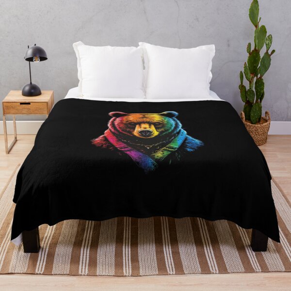 Item preview, Proud Rainbow Bear Gay Pride Art Illustration designed and sold by InkDazzle.