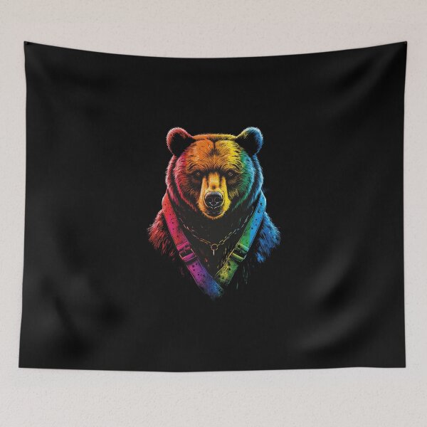 Item preview, Proud Rainbow Bear Gay Pride Art Illustration designed and sold by InkDazzle.