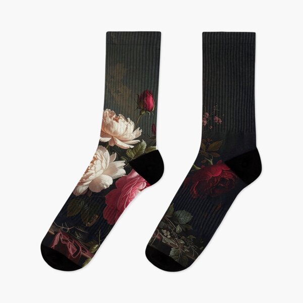 Item preview, Dark Botanical Rose Still Life Painting designed and sold by Rutvain.