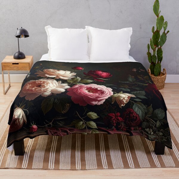 Item preview, Dark Botanical Rose Still Life Painting designed and sold by Rutvain.