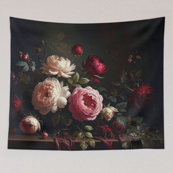 Item preview, Dark Botanical Rose Still Life Painting designed and sold by Rutvain.