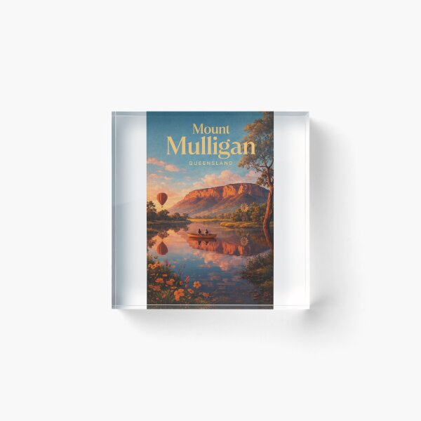 Item preview, Mount Mulligan Sunset Landscape Queensland Outback Atherton Region designed and sold by Places On Earth.