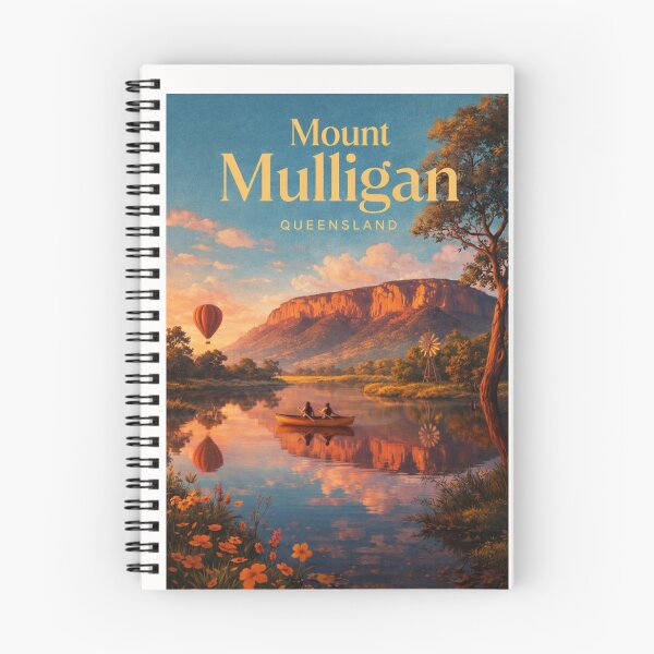 Item preview, Mount Mulligan Sunset Landscape Queensland Outback Atherton Region designed and sold by Places On Earth.
