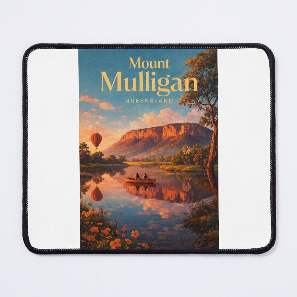 Item preview, Mount Mulligan Sunset Landscape Queensland Outback Atherton Region designed and sold by Places On Earth.