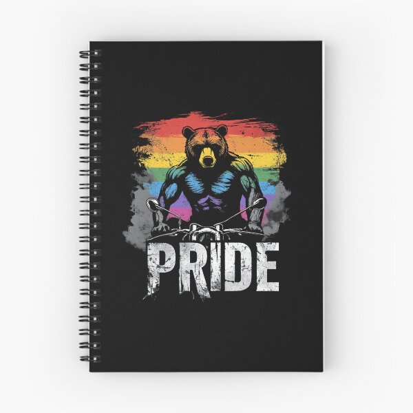 Item preview, Muscular Bear Biker Rainbow Pride - Bold LGBT Statement designed and sold by InkDazzle.