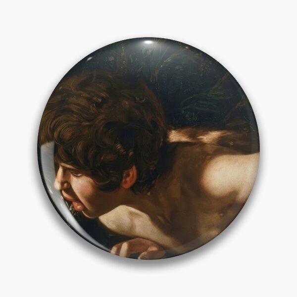 Item preview, John the Baptist Caravaggio Baroque Religious Painting Portrait designed and sold by TheSoulOfArt.