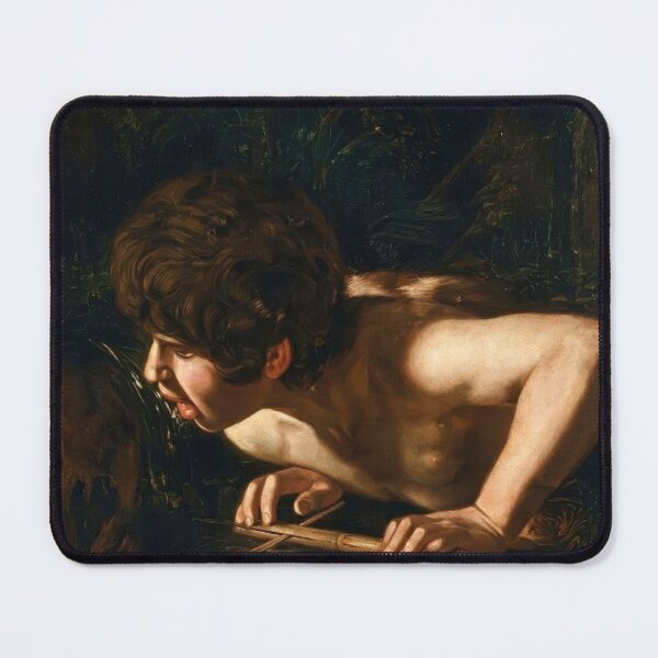 Item preview, John the Baptist Caravaggio Baroque Religious Painting Portrait designed and sold by TheSoulOfArt.